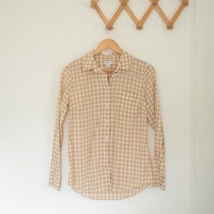 J. Crew Gingham Button Down Shirt